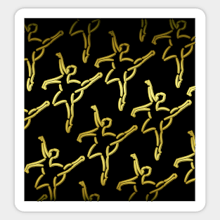 Golden ballerinas Sticker